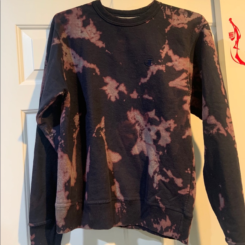 Tie-dyed Champion crewneck